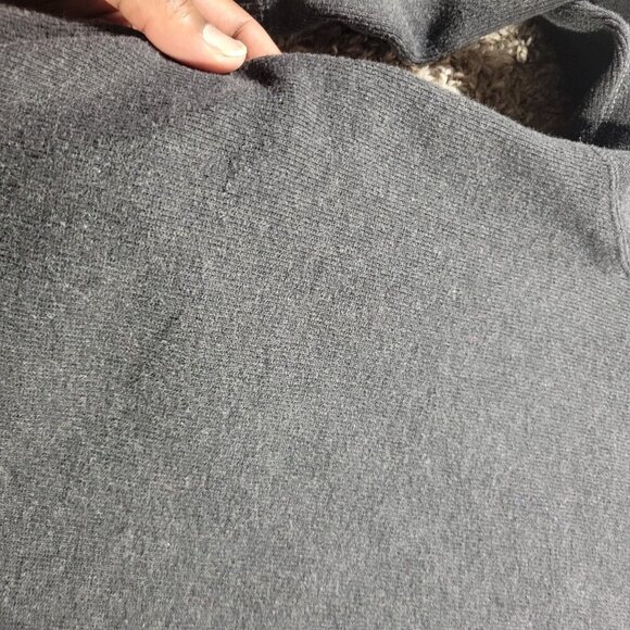 Tommy Bahama Sweater Mens Large Gray Blue Sweatshirt Reversible 1/4 Zip - Picture 5 of 7